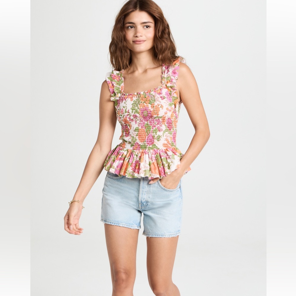 Floral Ruffle Smocked Top - Picture 4 of 13